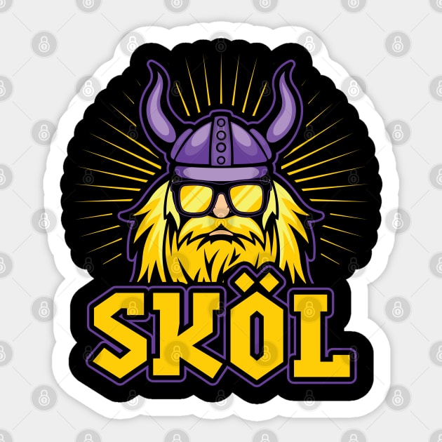 Skol Vikings Nordic Scandinavian Helmet Sticker by aneisha